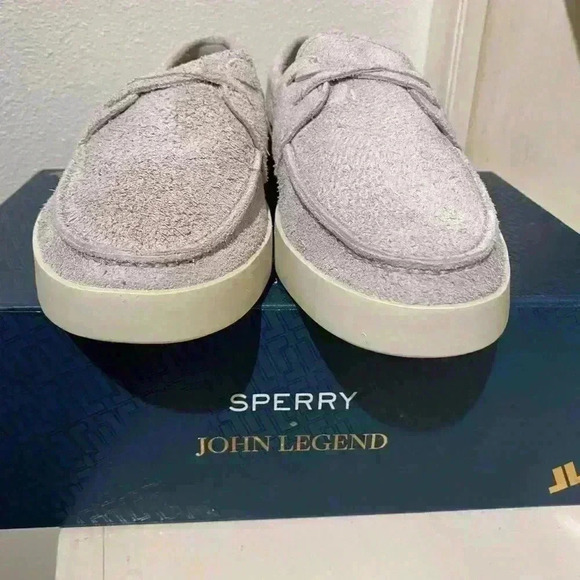 Sperry Men's boat casual leather suede rubber shoes John Legend new 8 in box - Picture 3 of 9